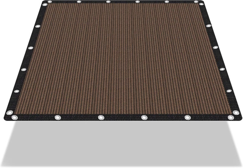 EMERIT 90% Shade Cloth Sun Shade Fabric Privacy Screen Shade Cover for Patio Garden Pergola Shade Cover Canopy with Gromments (Mocha, 10X10 FT) - Image 1